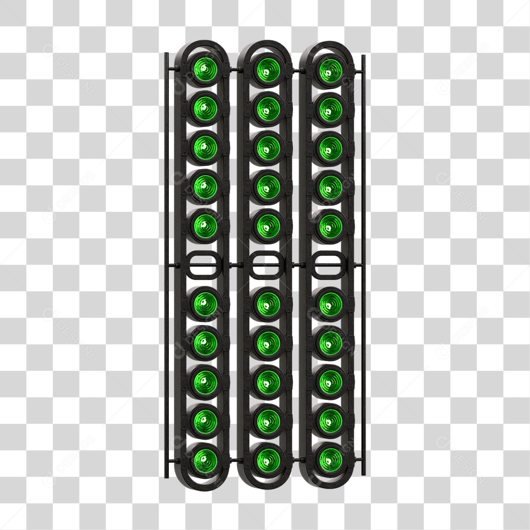 Painel de Metal com Led PNG Transparente