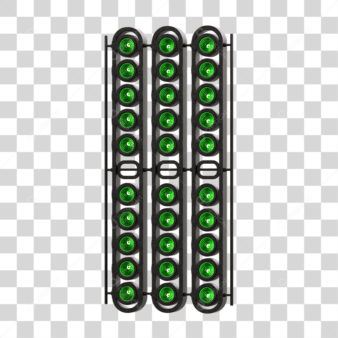 Painel de Metal com Led PNG Transparente