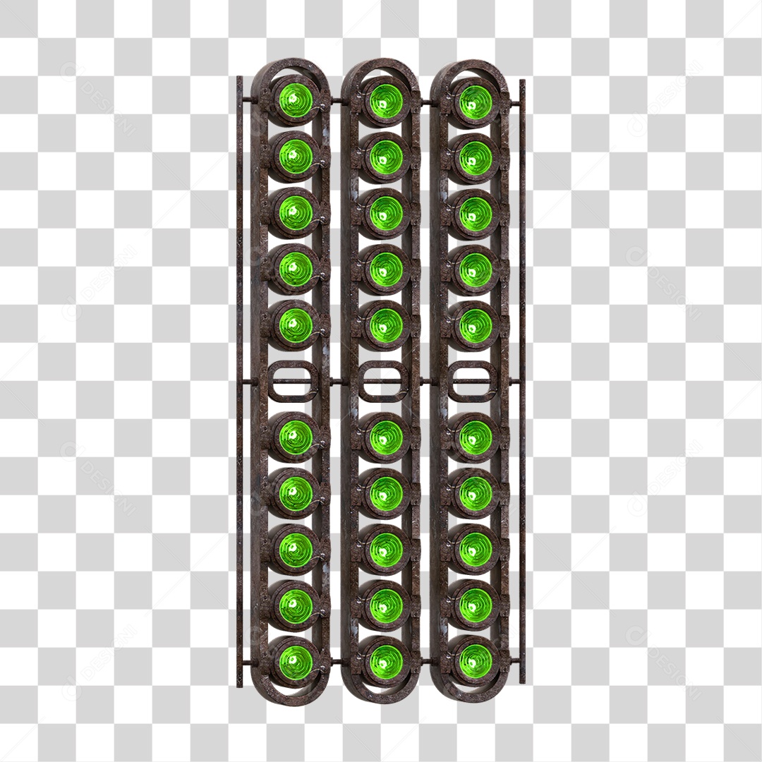 Painel de Metal com Led PNG Transparente