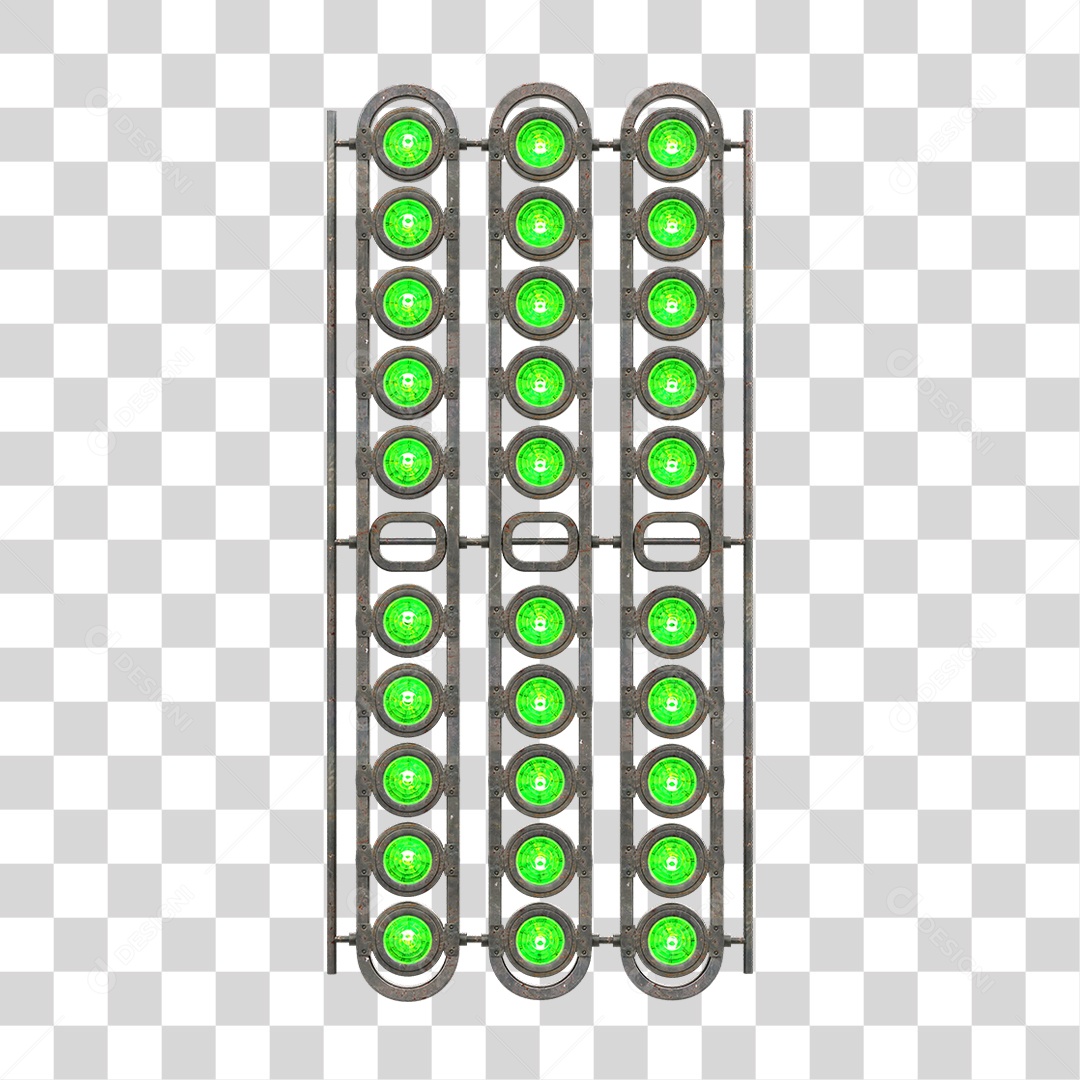 Painel de Metal com Led PNG Transparente