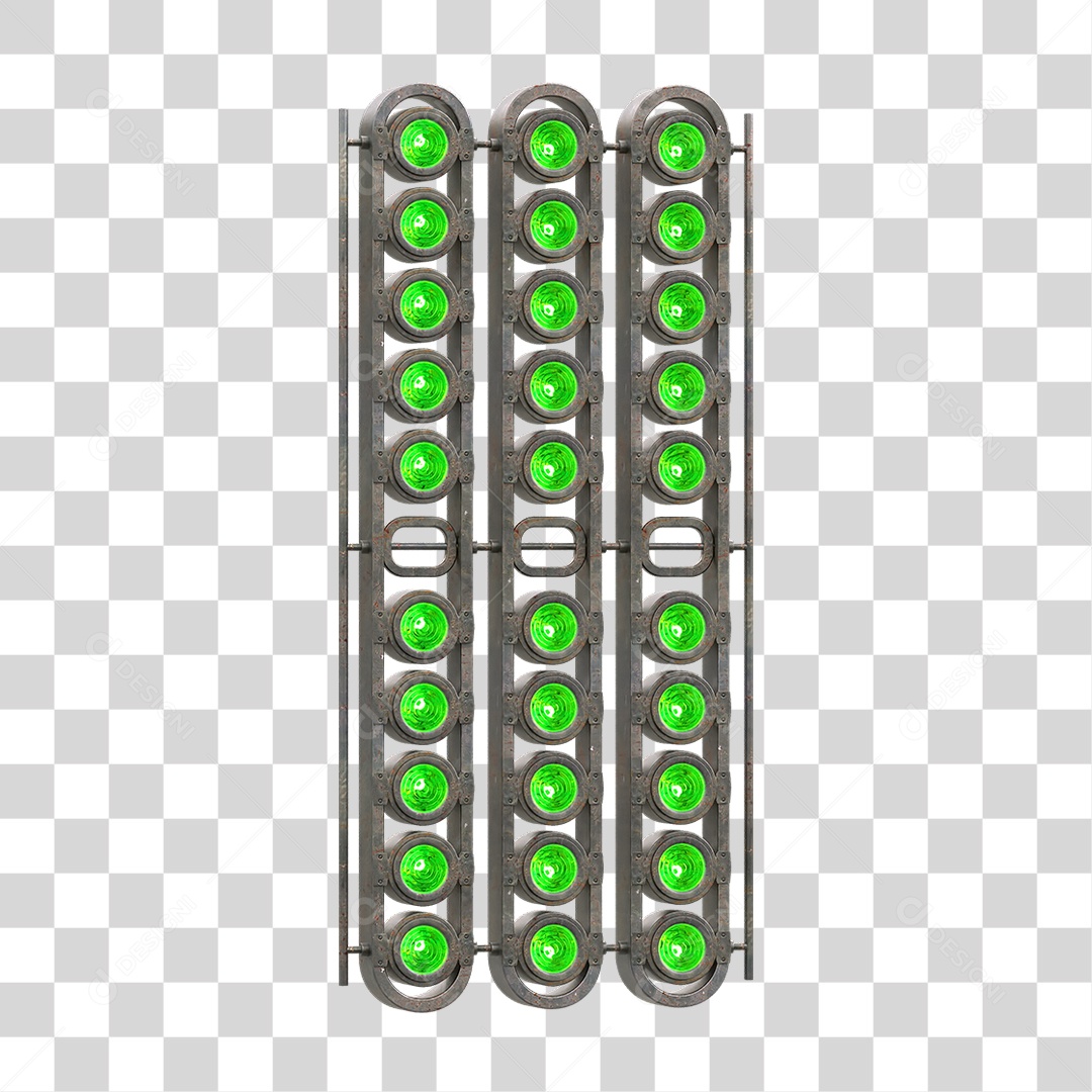 Painel de Metal com Led PNG Transparente