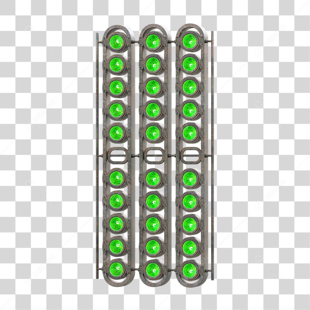 Painel de Metal com Led PNG Transparente