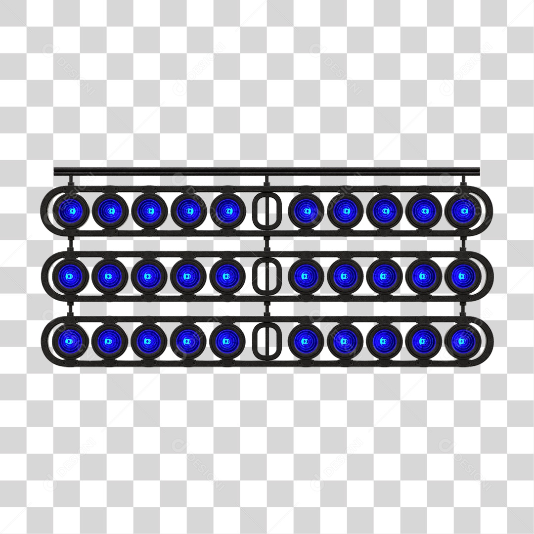 Painel de Metal com Led PNG Transparente