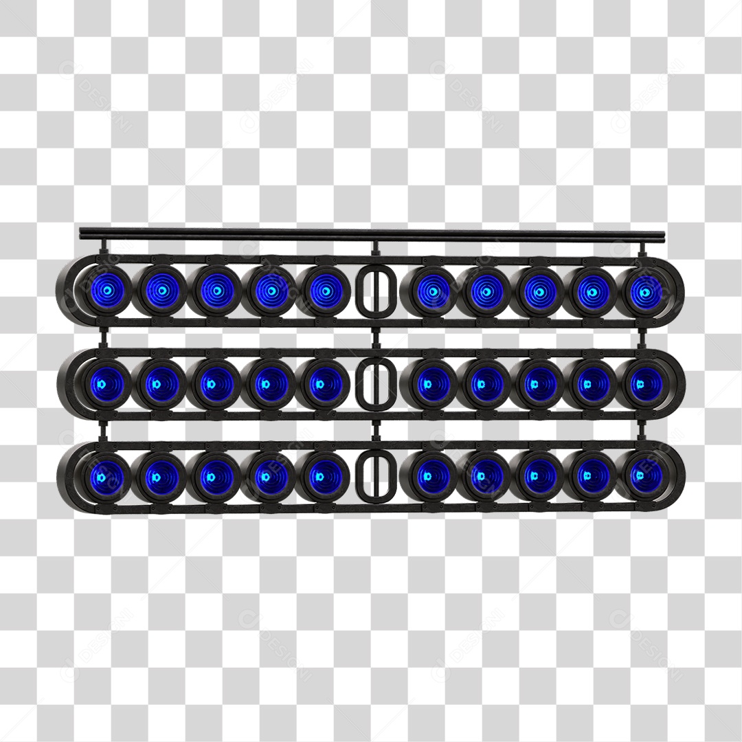 Painel de Metal com Led PNG Transparente