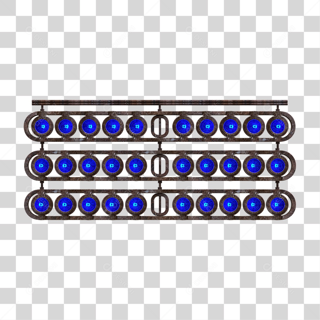 Painel de Metal com Led PNG Transparente