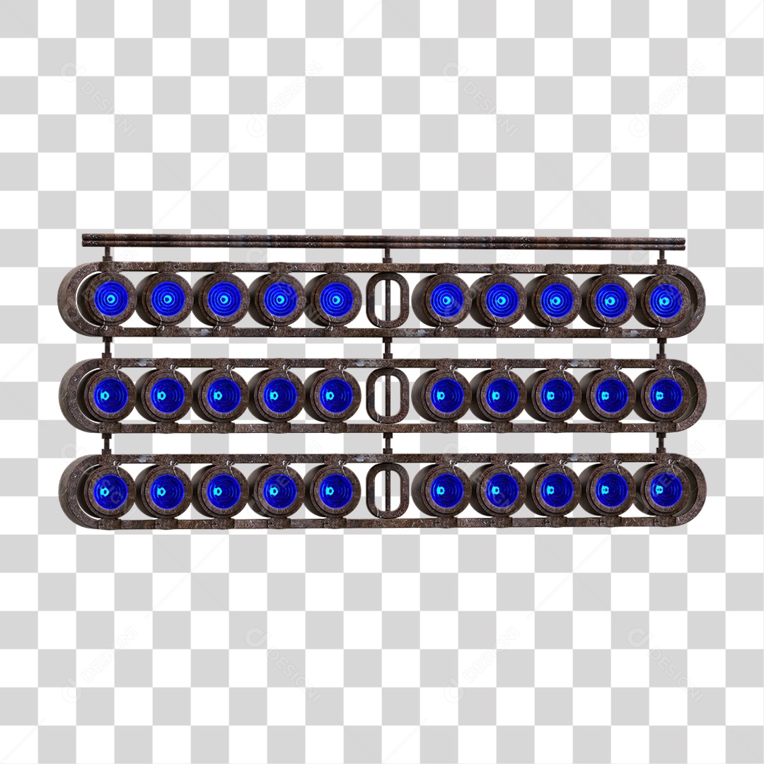 Painel de Metal com Led PNG Transparente