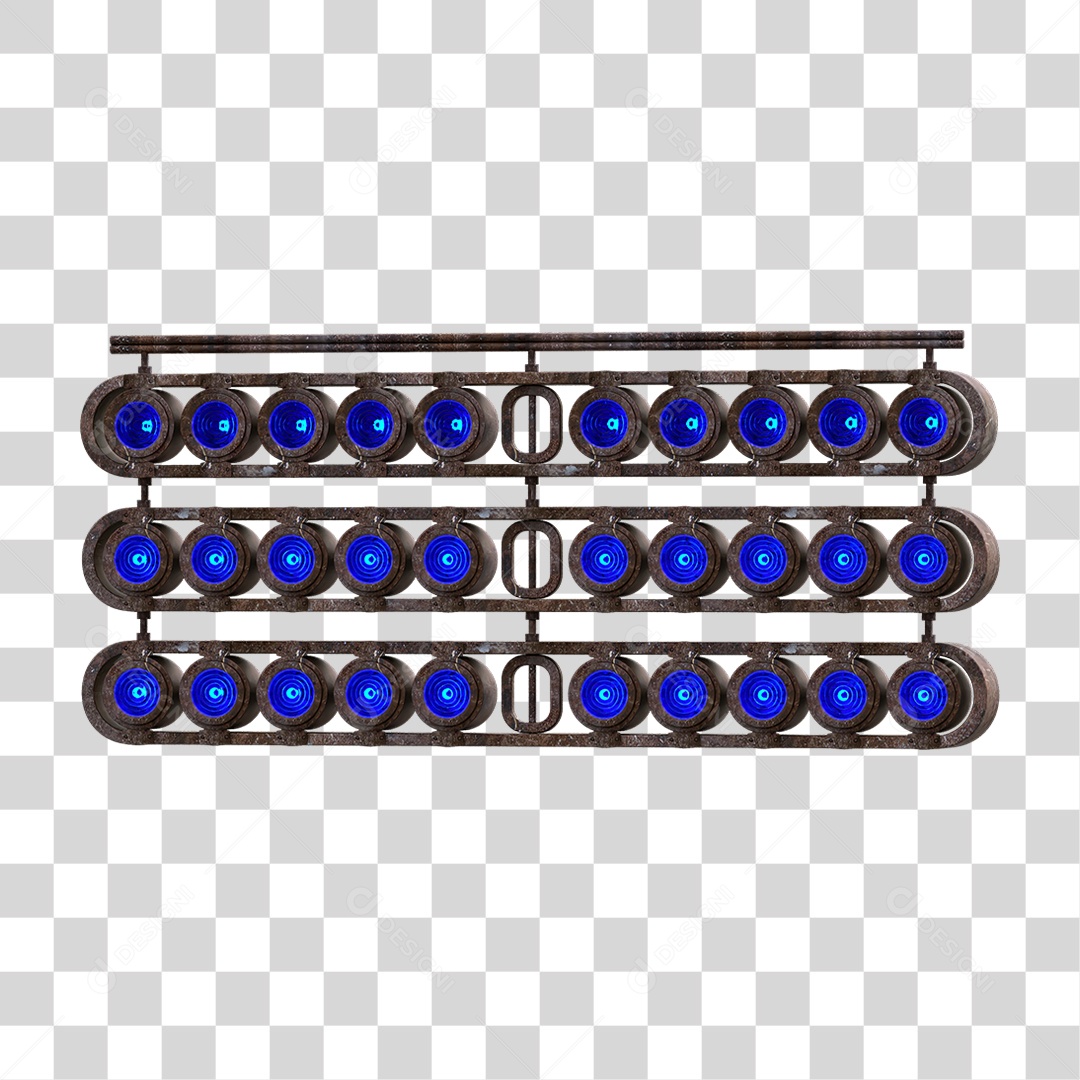 Painel de Metal com Led PNG Transparente