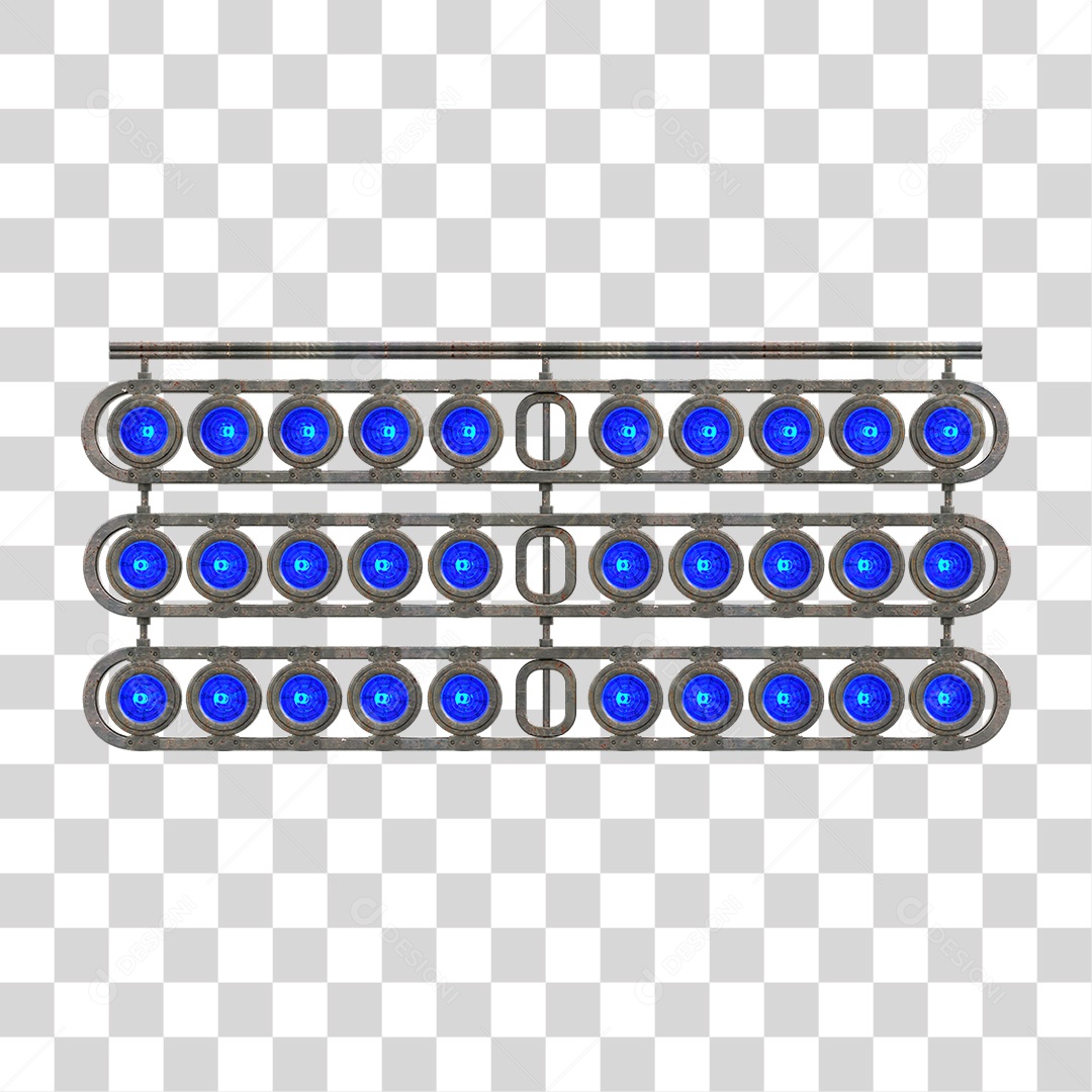 Painel de Metal com Led PNG Transparente