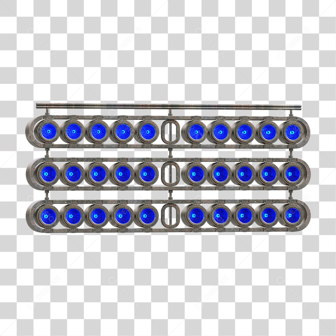 Painel de Metal com Led PNG Transparente