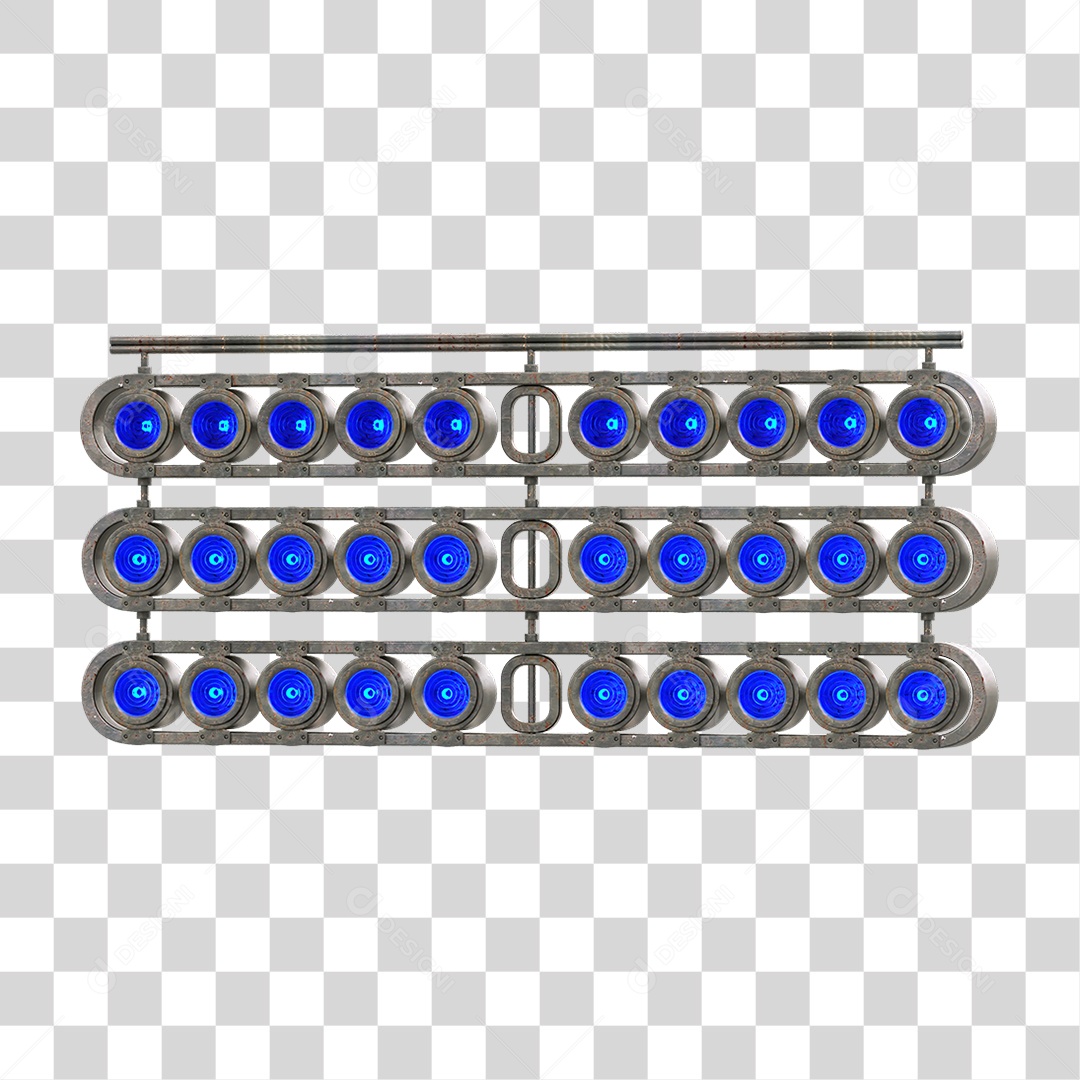 Painel de Metal com Led PNG Transparente