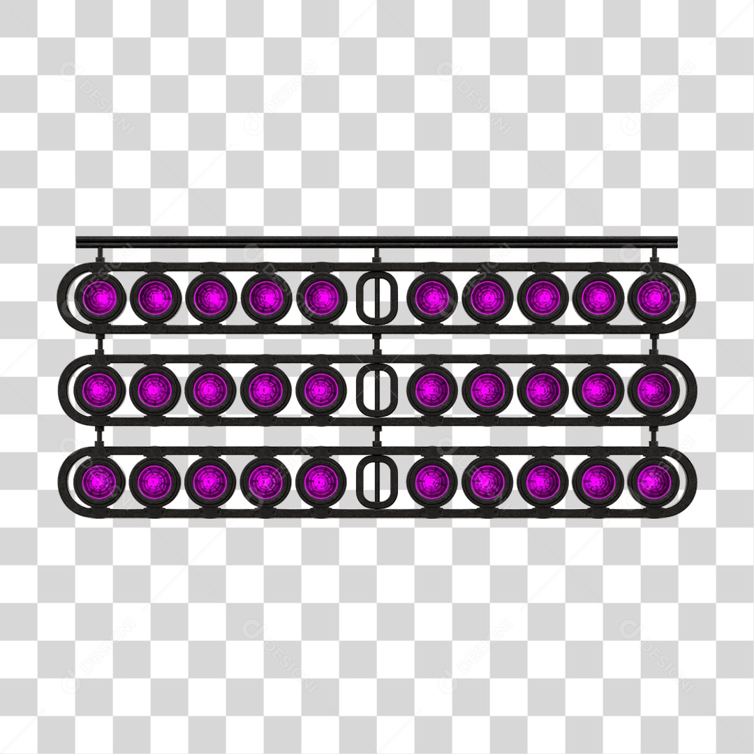 Painel de Metal com Led PNG Transparente