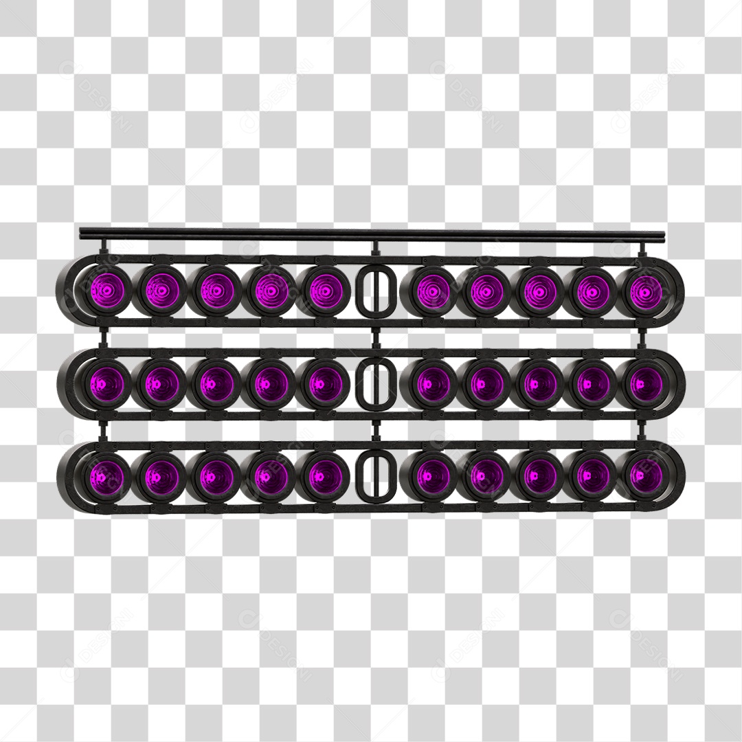 Painel de Metal com Led PNG Transparente