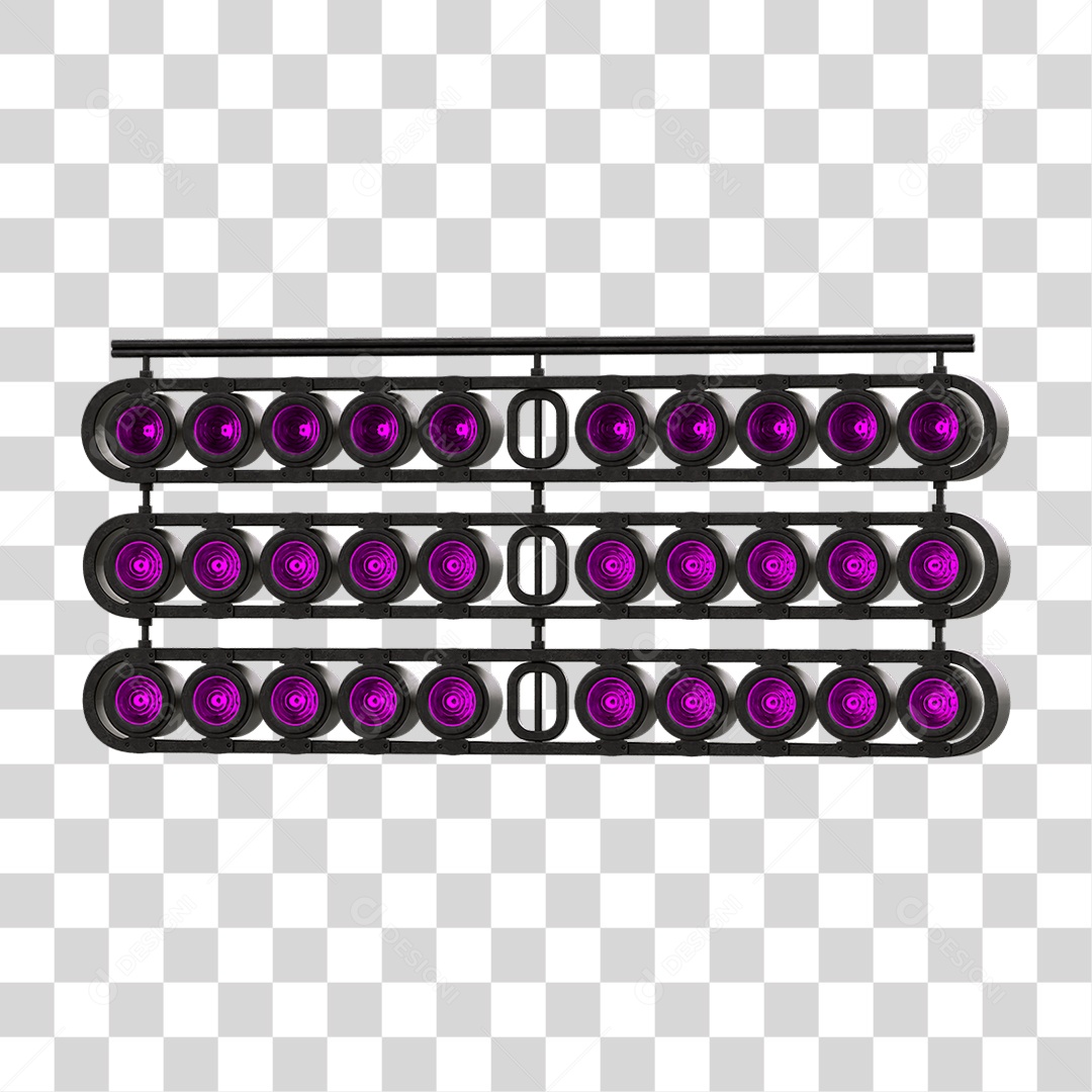 Painel de Metal com Led PNG Transparente