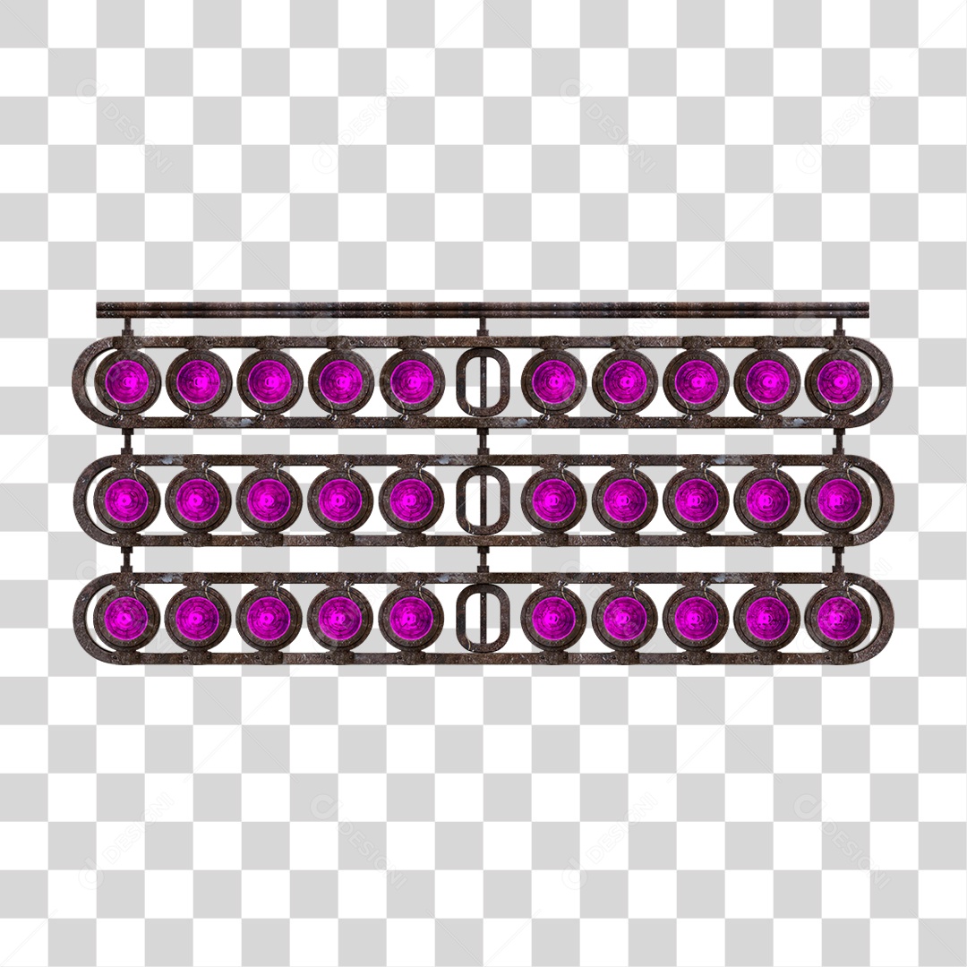 Painel de Metal com Led PNG Transparente