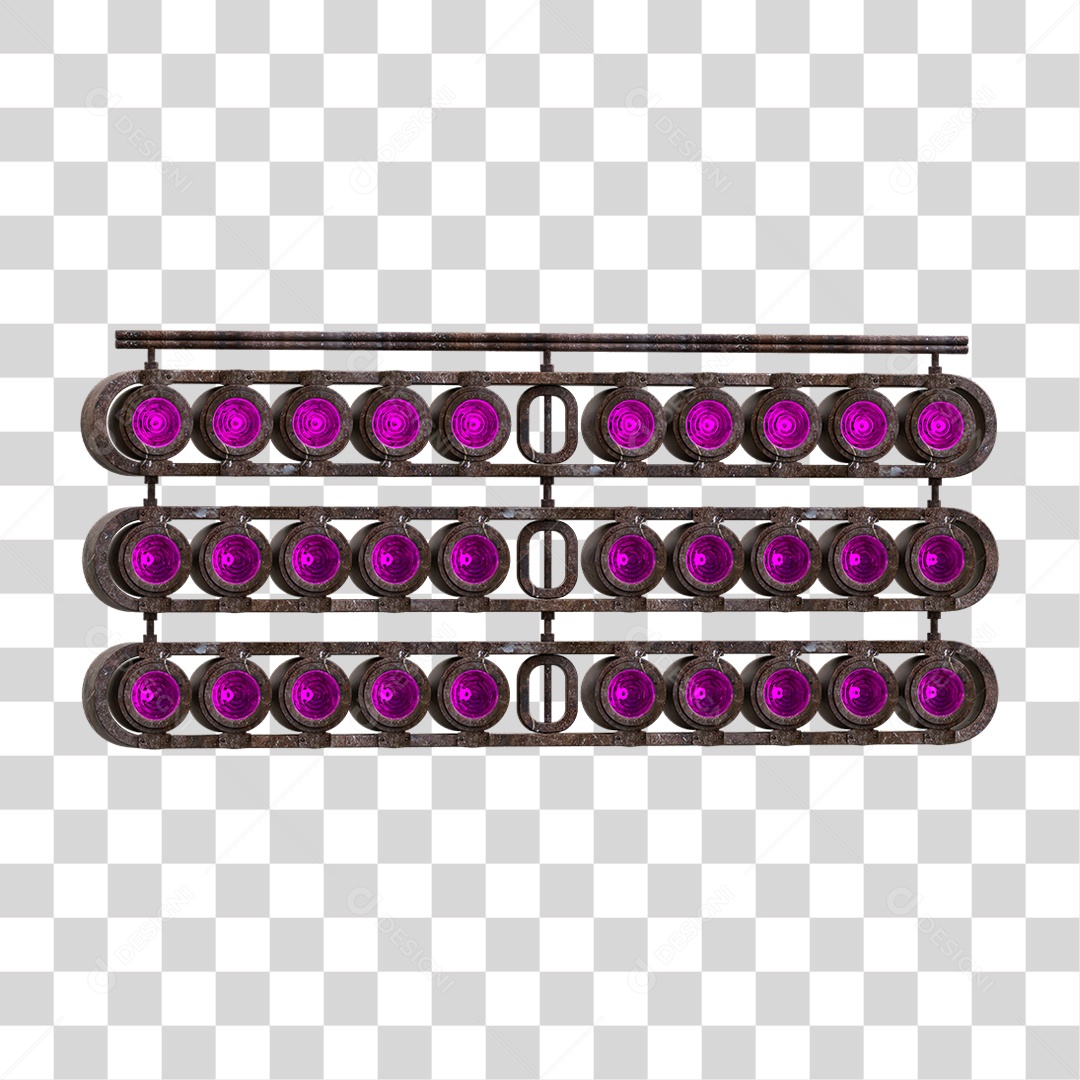 Painel de Metal com Led PNG Transparente