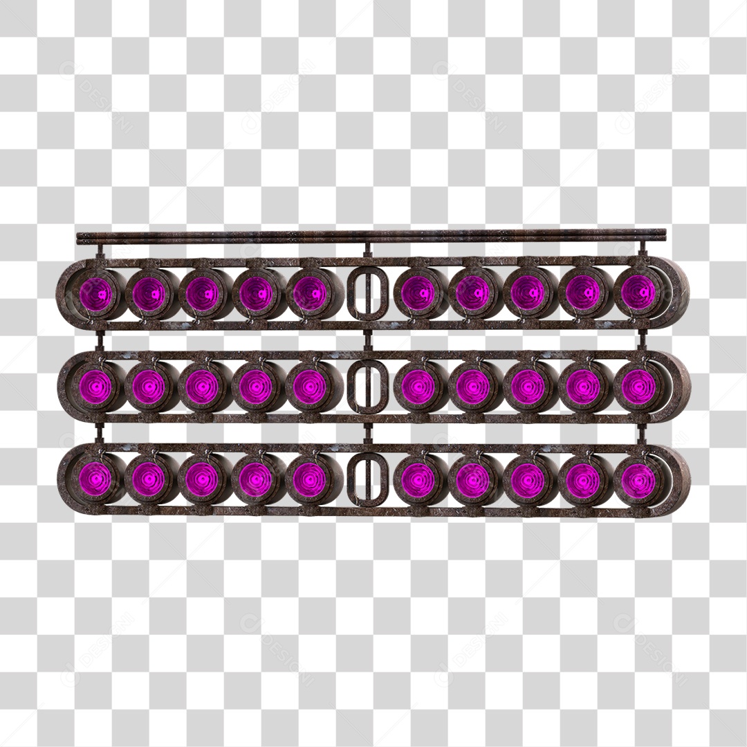 Painel de Metal com Led PNG Transparente