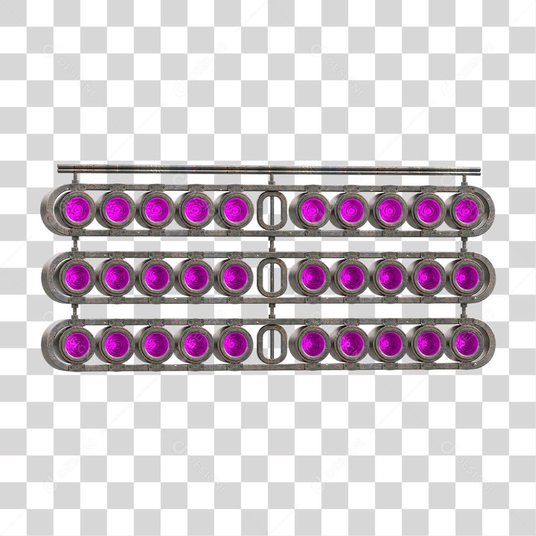 Painel de Metal com Led PNG Transparente