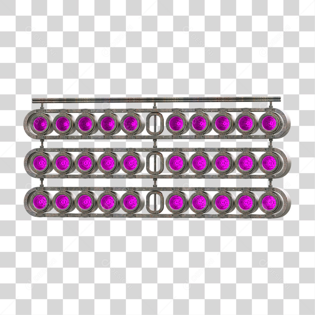 Painel de Metal com Led PNG Transparente