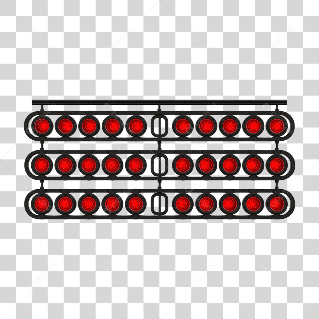 Painel de Metal com Led PNG Transparente