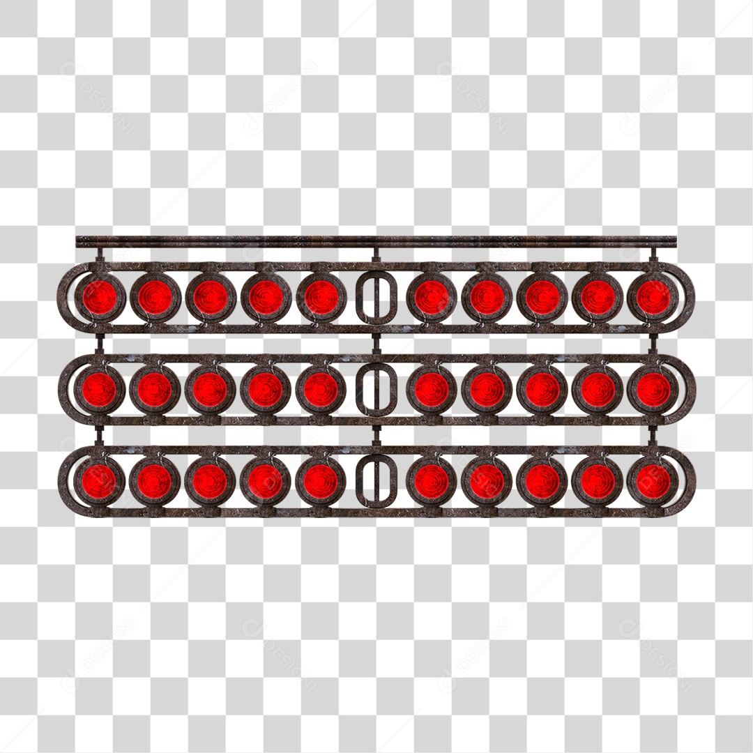 Painel de Metal com Led PNG Transparente