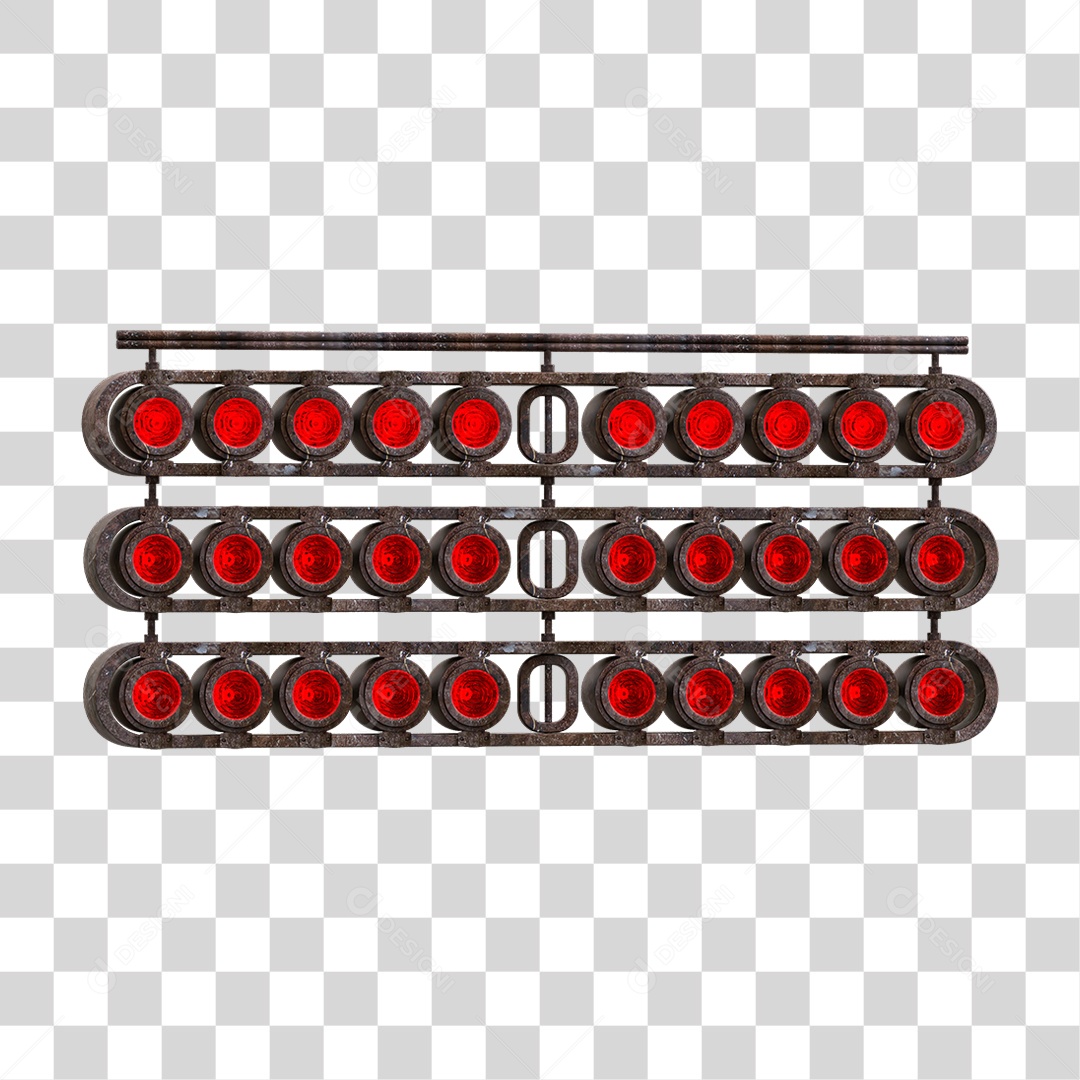 Painel de Metal com Led PNG Transparente