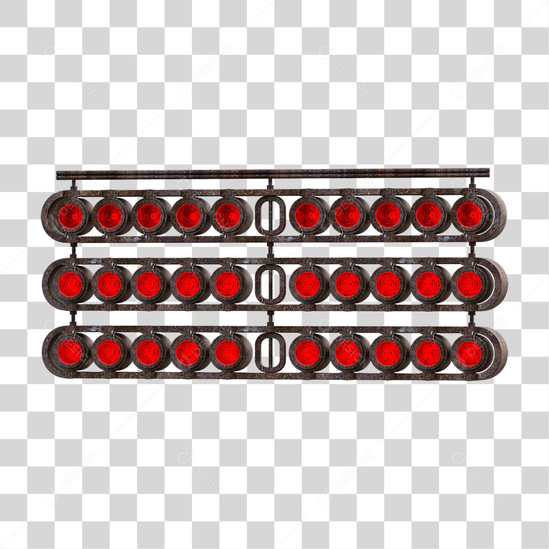 Painel de Metal com Led PNG Transparente