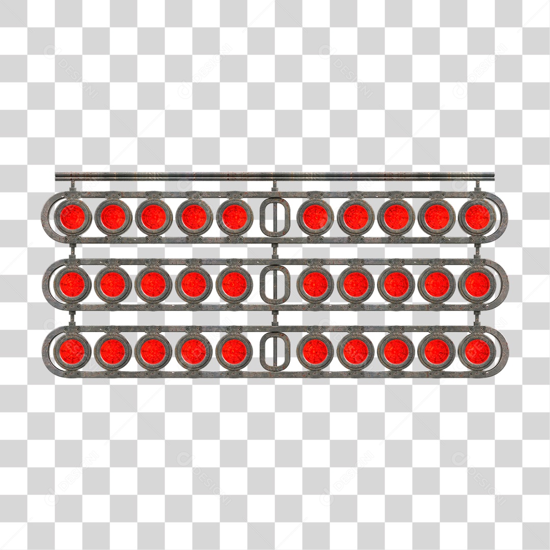 Painel de Metal com Led PNG Transparente