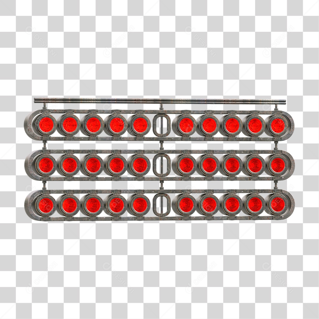 Painel de Metal com Led PNG Transparente