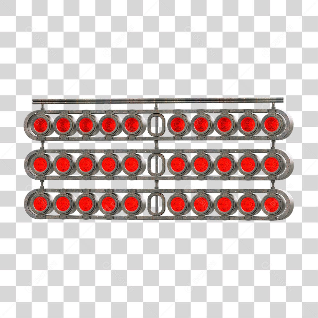 Painel de Metal com Led PNG Transparente