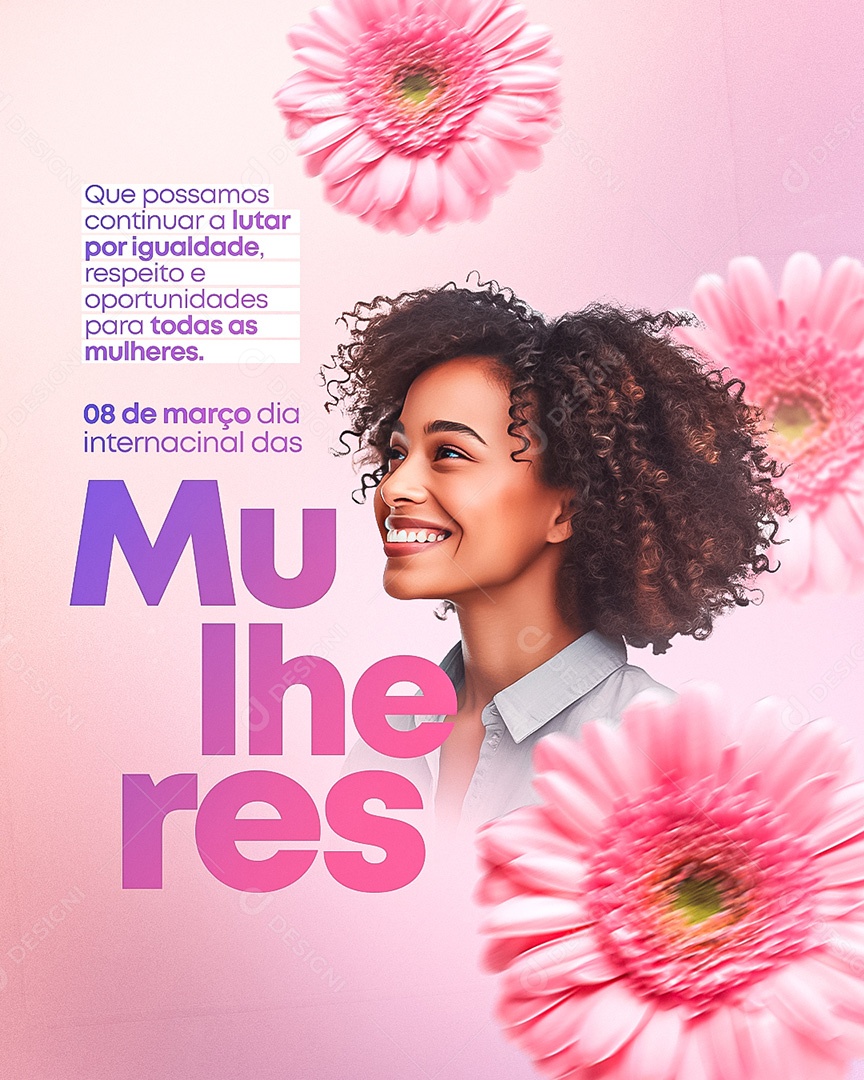Dia Internacional Das Mulheres 08 de Março Social Media PSD Editável