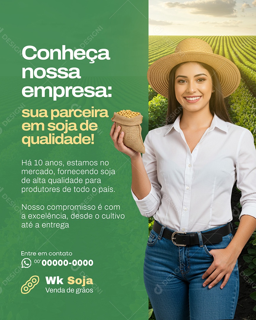 Agricultura Conheça nossa Empresa Social Media PSD Editável