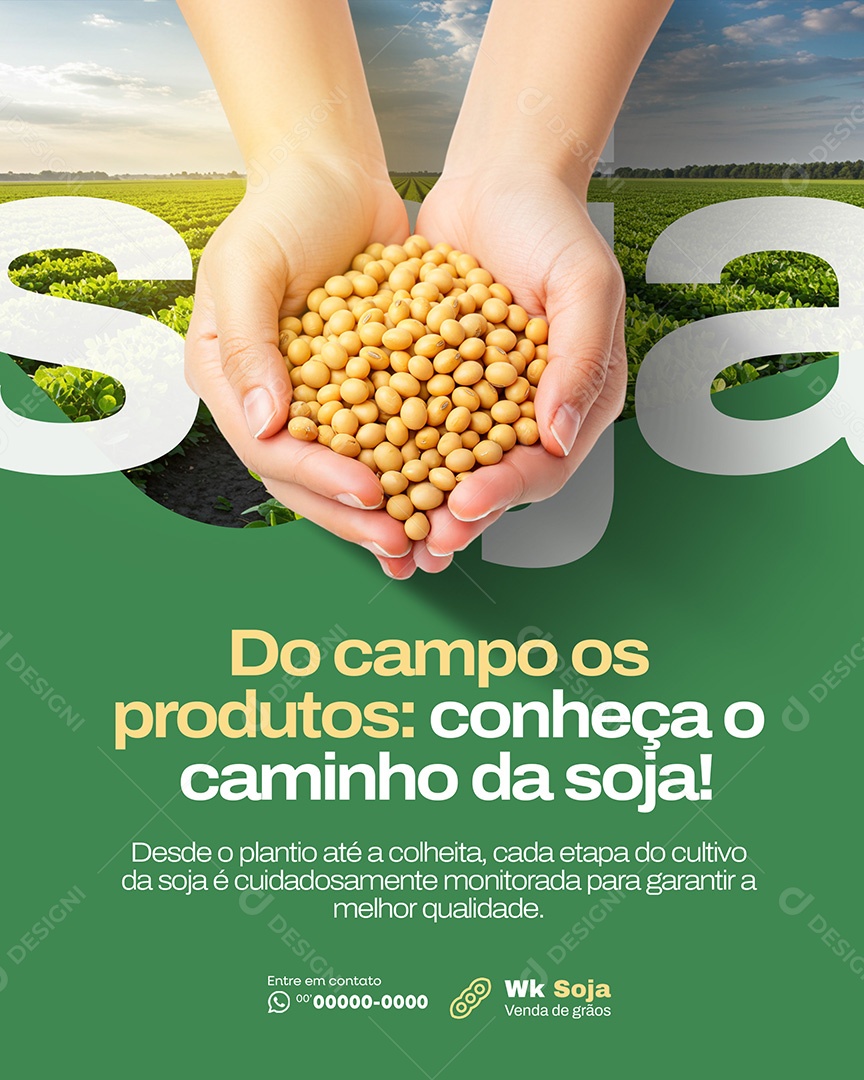 Do Campo para os Produtos Social Media PSD Editável