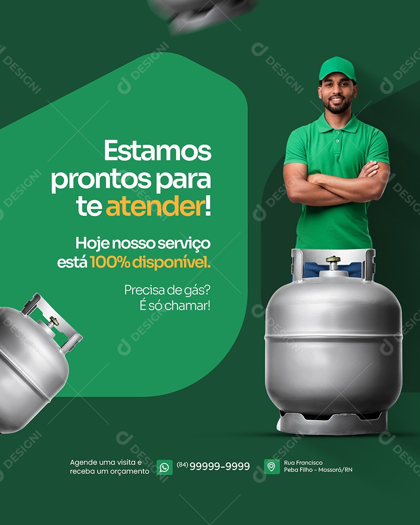 Estamos Prontos Para Te Atender Social Media PSD Editável