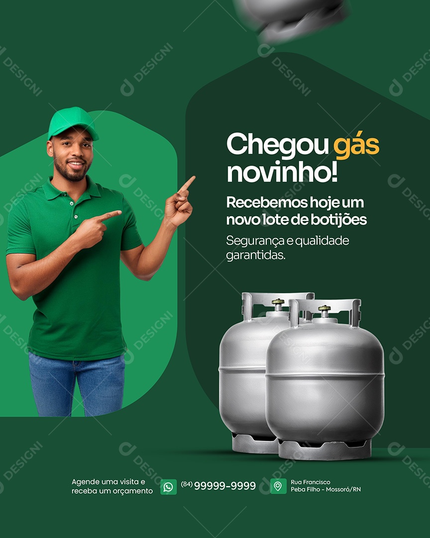 Novo Lote de Gás Social Media PSD Editável