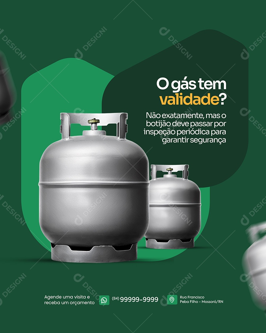 O Gás Tem Validade Social Media PSD Editável