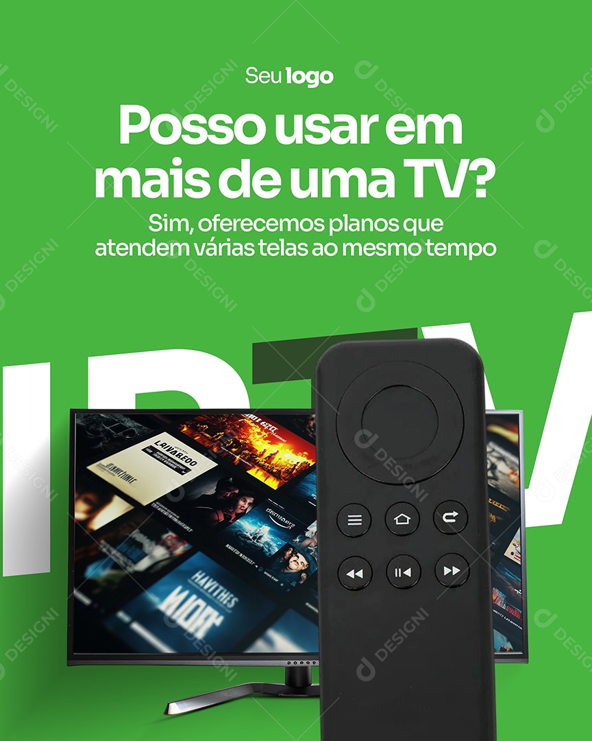 IPTV Acabe suas Duvidas Social Media PSD Editável