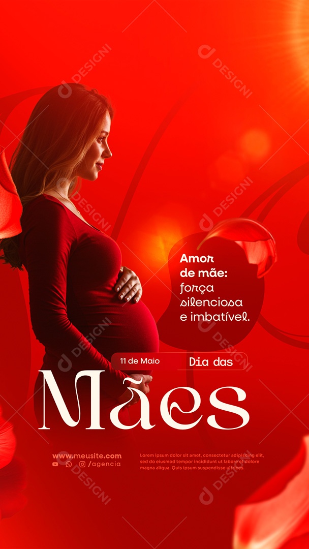 Story Feliz Dia das Mães 11 de Maio Social Media PSD Editável