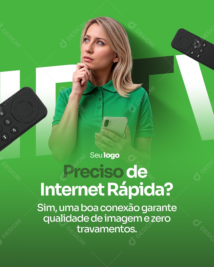 IPTV Tire sua Duvida Social Media PSD Editável