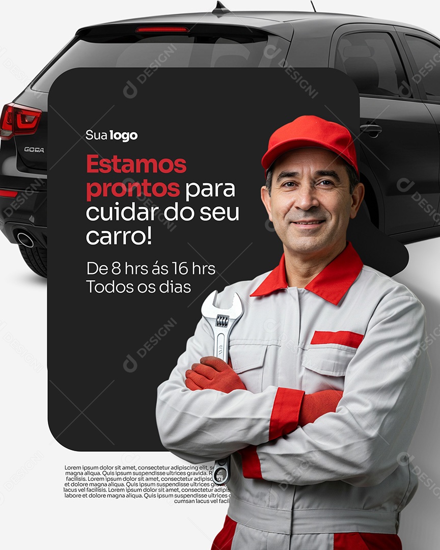 Oficina Estamos Abertos Horarios Social Media PSD Editável