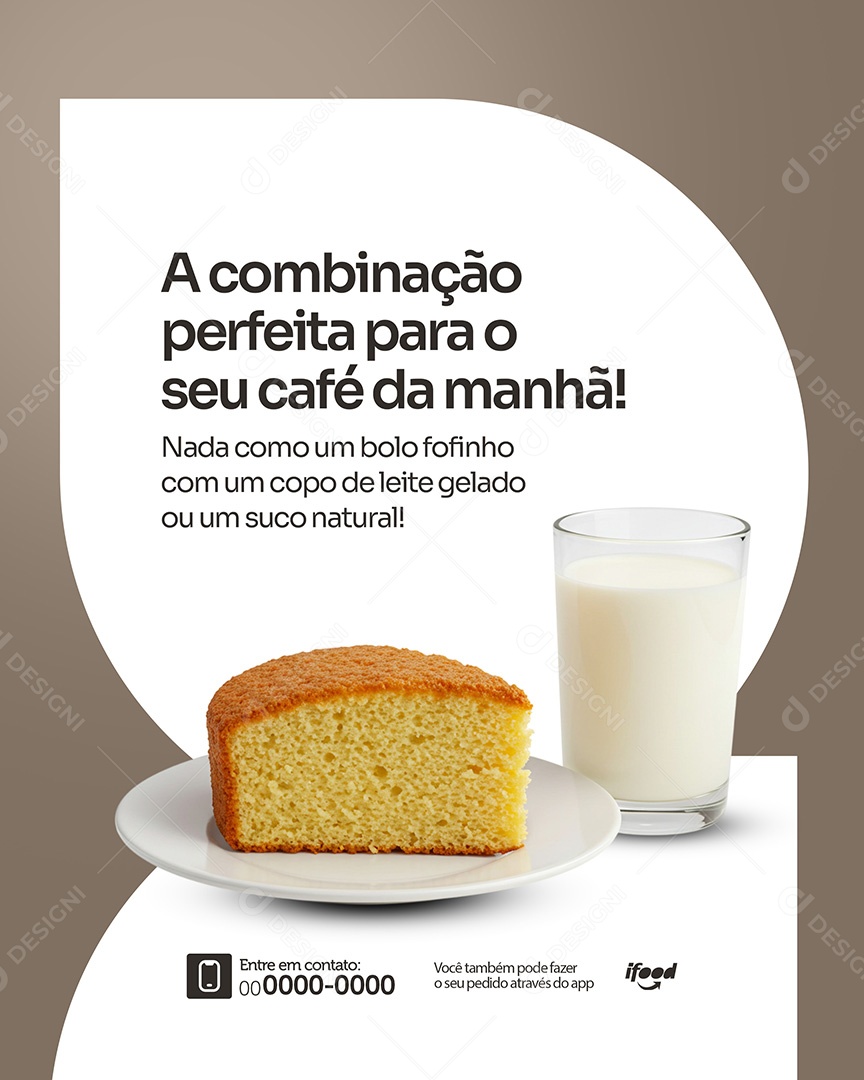 Padaria Combinação Perfeita Para seu Café da Manhã Social Media PSD Editável