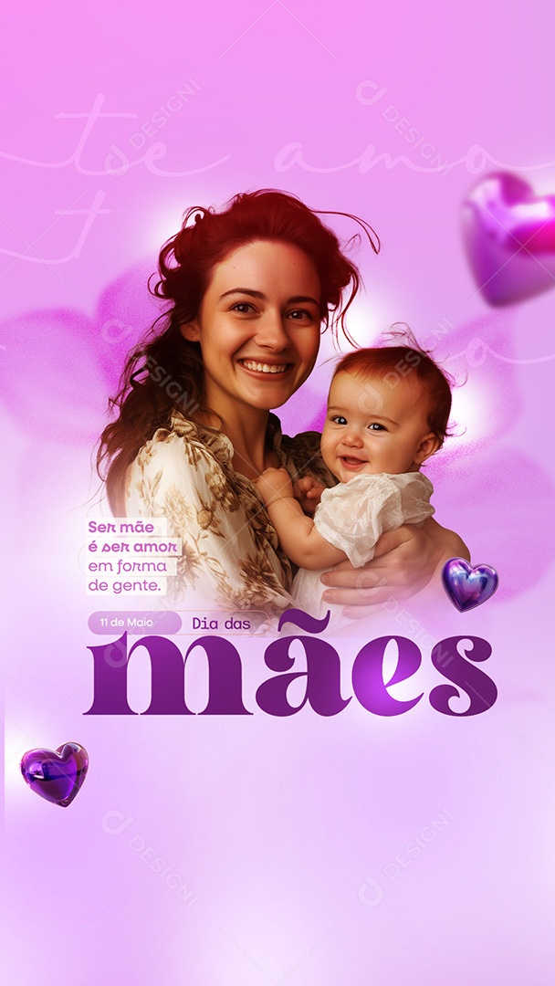 Story Feliz Dia das Mães 11 de Maio Social Media PSD Editável
