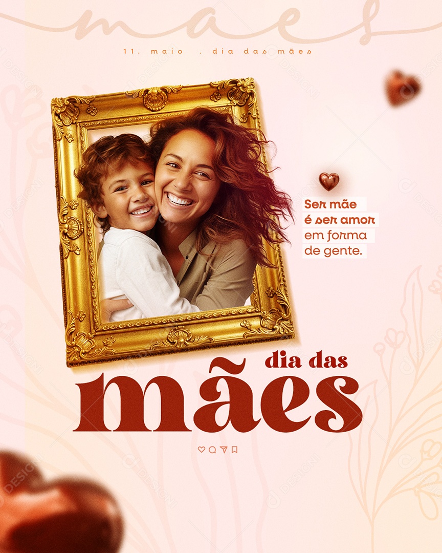 Feliz Dia das Mães 11 de Maio Social Media PSD Editável