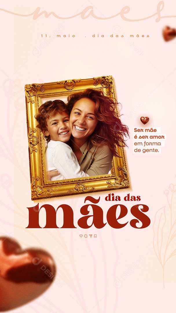 Story Feliz Dia das Mães 11 de Maio Social Media PSD Editável