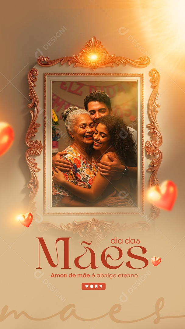 Story Feliz Dia das Mães 11 de Maio Social Media PSD Editável