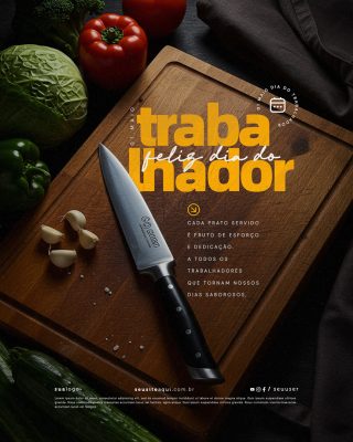 Feliz Dia Do Trabalhador 01 de Maio Social Media PSD Editável