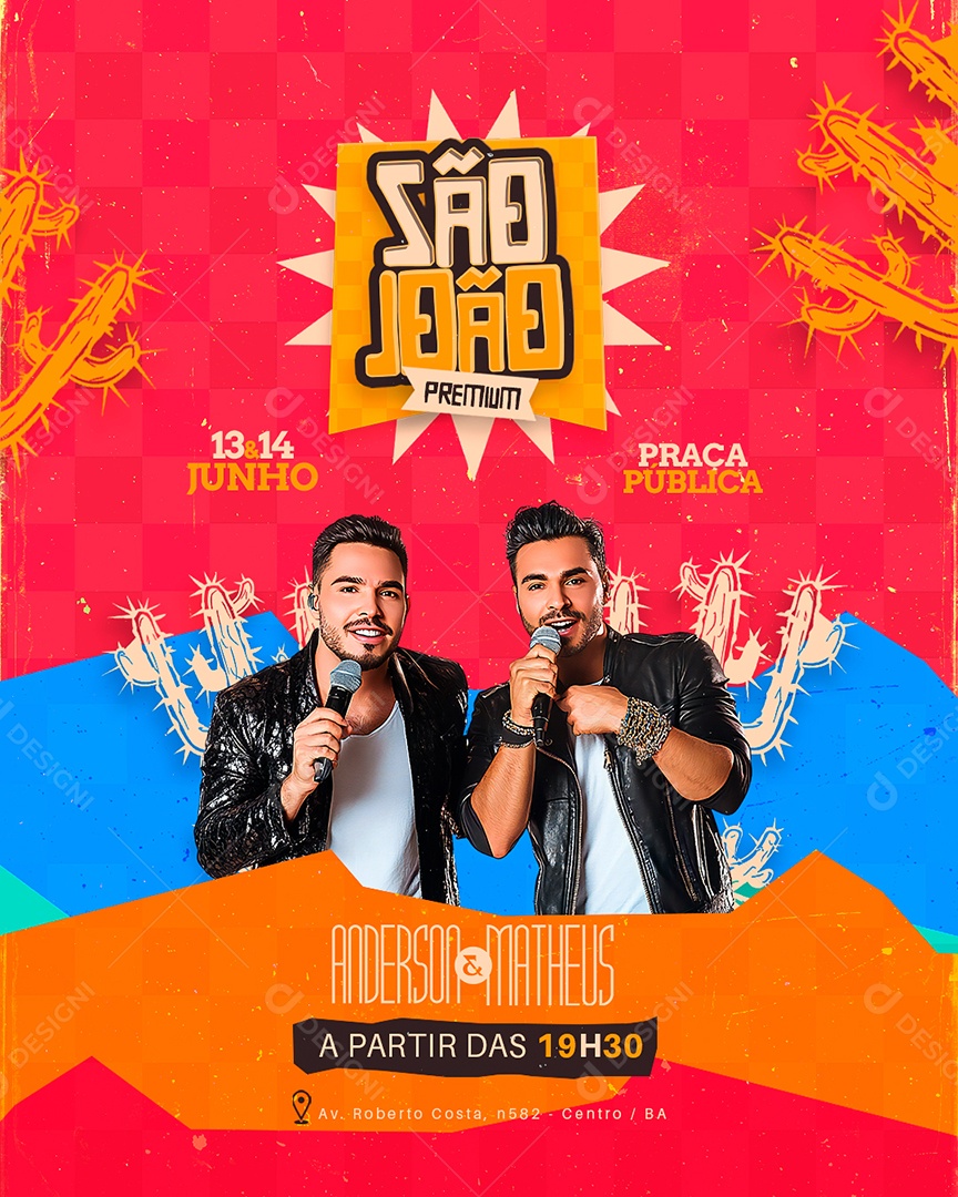 Flyer São João Premium Social Media PSD Editável