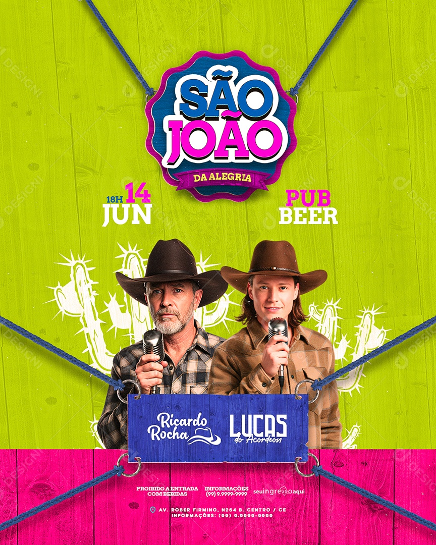 Flyer São João Da Alegria Social Media PSD Editável