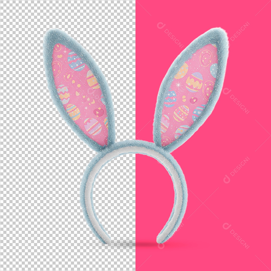 Orelhas De Coelho Elemento 3D Para Composição PSD