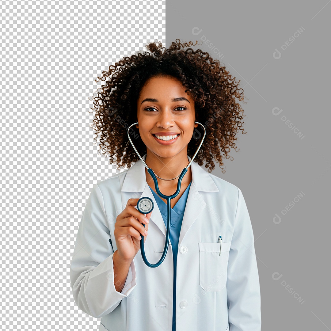 Elemento 3D Mulher Médica para Composiçaõ PSD