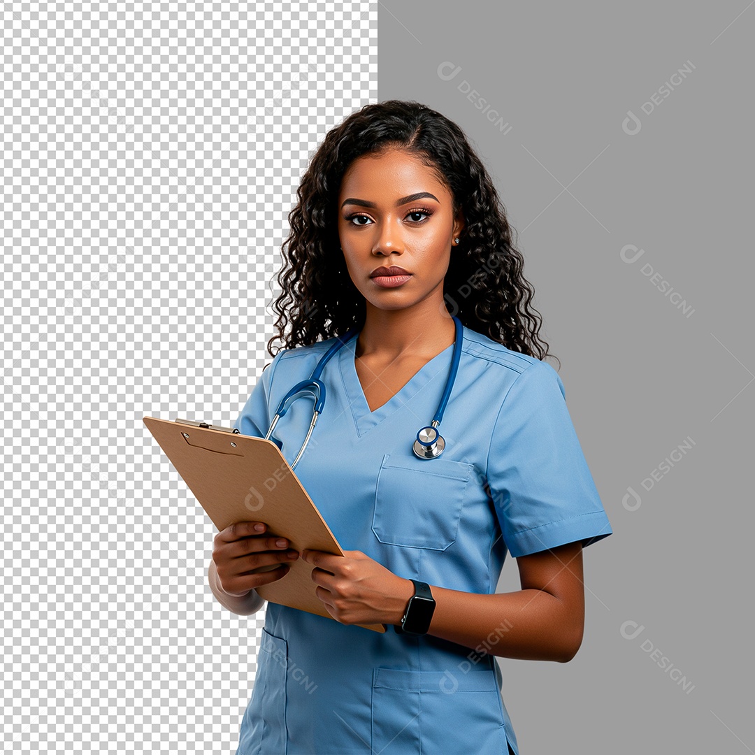 Elemento 3D Mulher Médica para Composiçaõ PSD